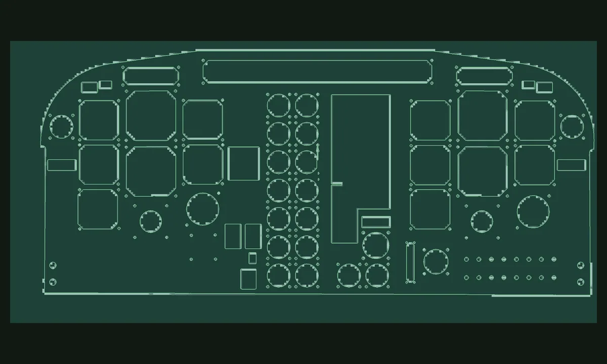 Aircraft instrument panel CAD reconstruction
