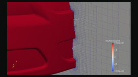 Front bumper computational mesh refinement detail
