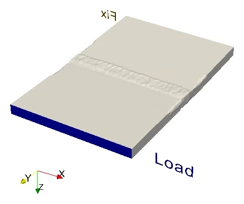 Full assembly with the loaded edge highlighted