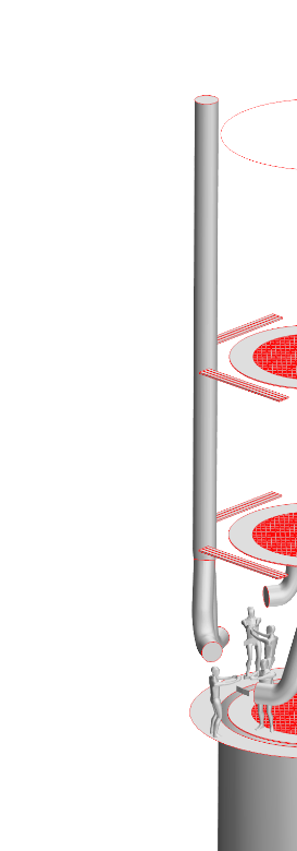 Welding workstation geometry cutaway showing the simulated ventilation domain